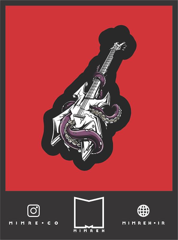 استیکر rock and metal bands8