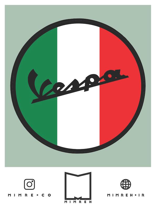 استیکر Vespa11