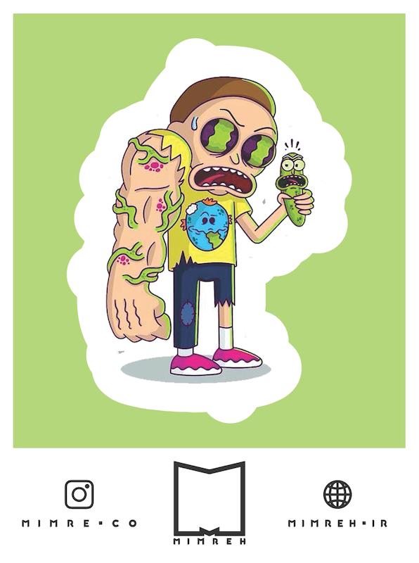 استیکر rickandmorty8