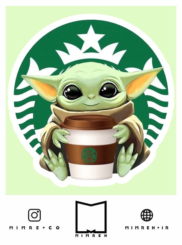 استیکر Cute Baby Yoda