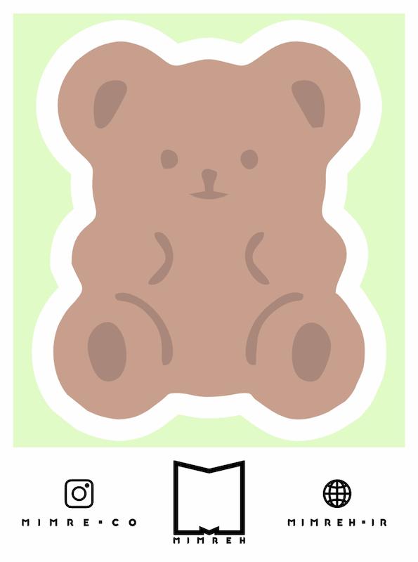 استیکر Cute Bear