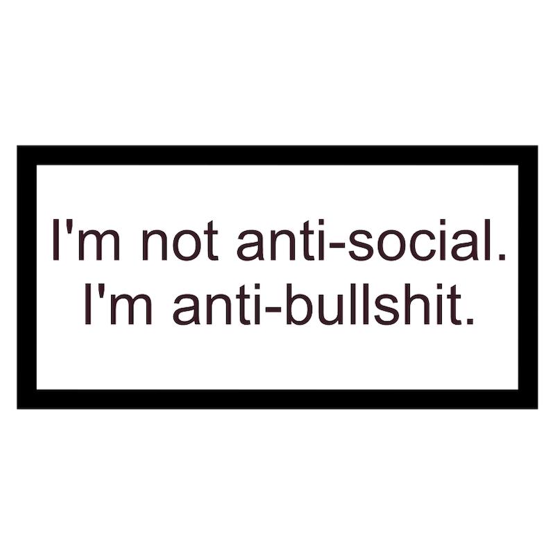 استیکر I'm not anti-social