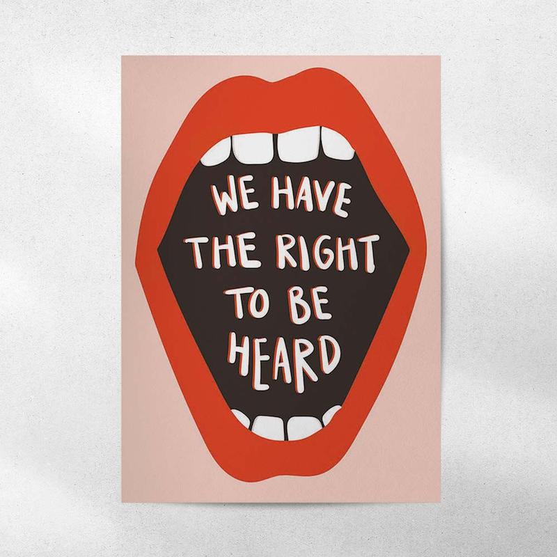 پوستر We Have The Right To Be Heard