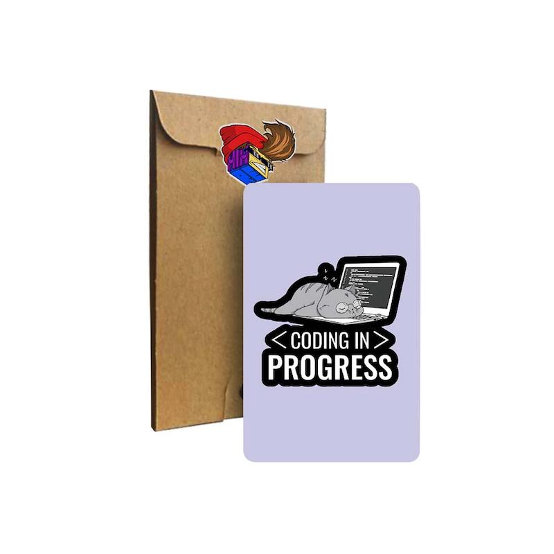 استیکر کارت Coding in Progress