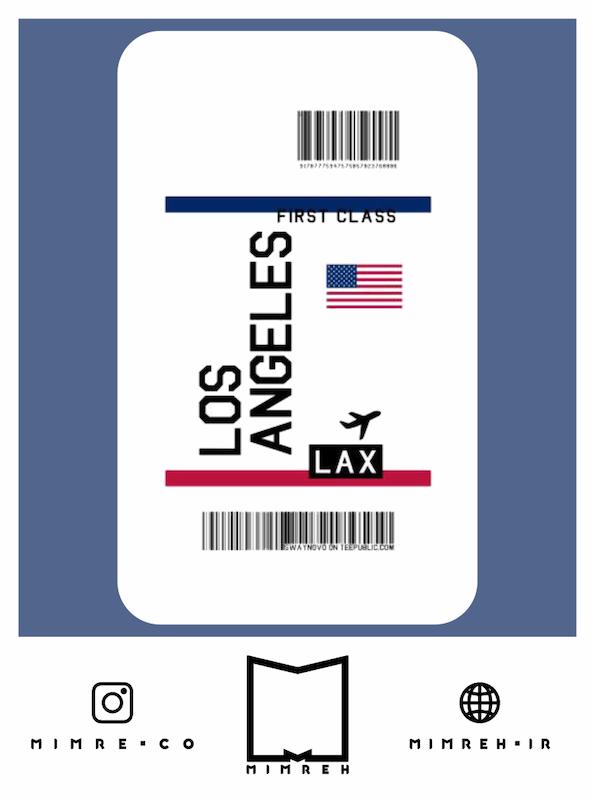 استیکر Los Angeles Ticket