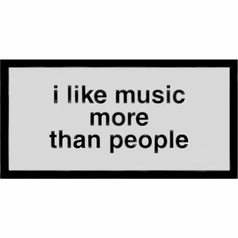 استیکر I Like Music More Than People