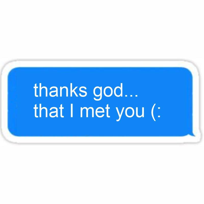 استیکر Thanks God That I Met You