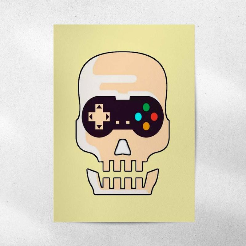 پوستر Gamer Skeleton