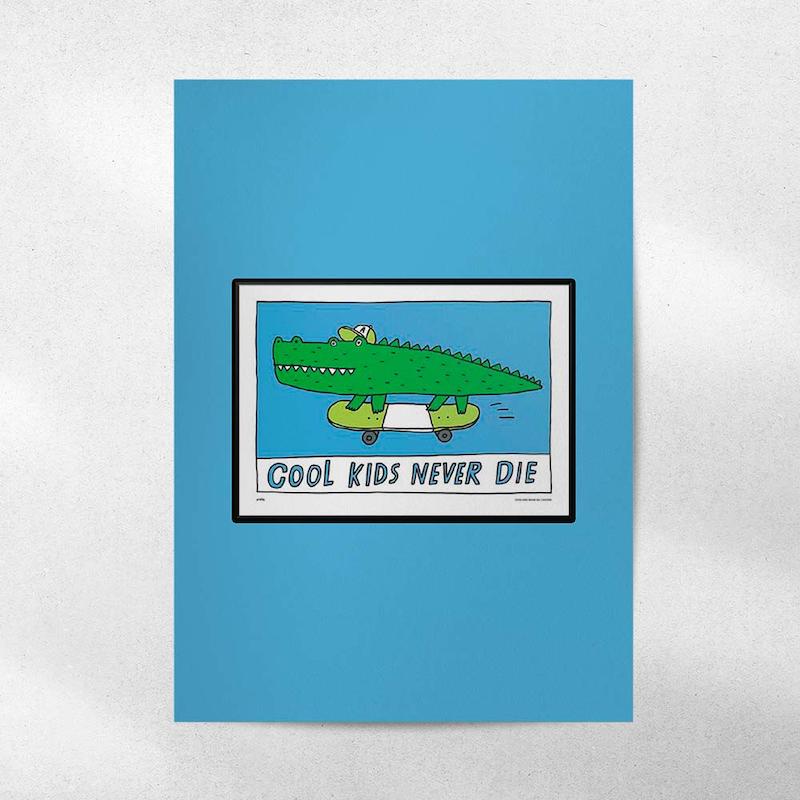 پوستر Skater Alligator