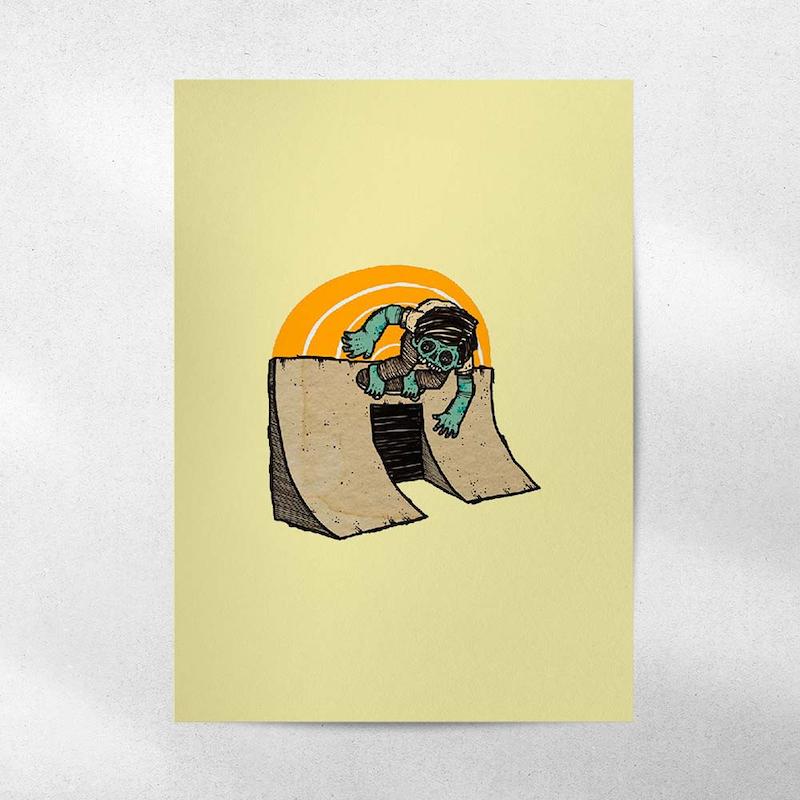پوستر Skater Zombie