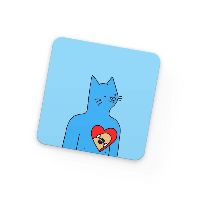 زیر لیوانی Cat Skater