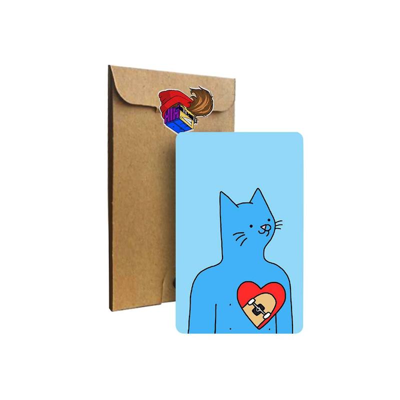 استیکر کارت Cat Skater