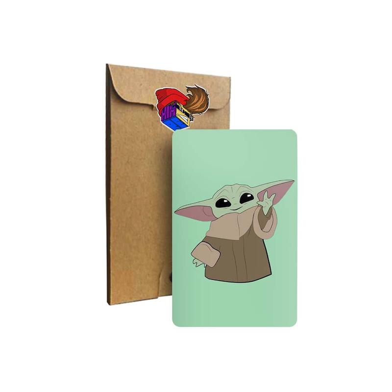 استیکر کارت Baby Yoda