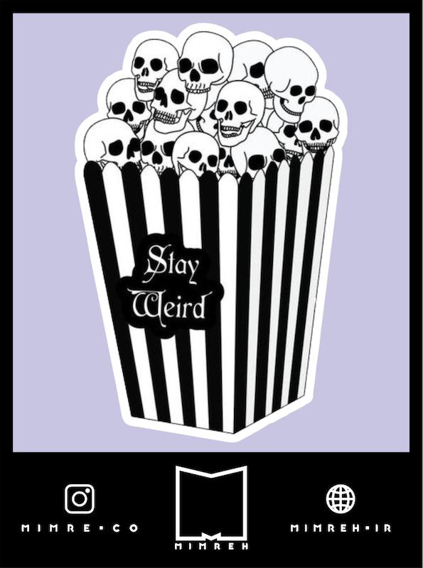 استیکر skeleton popcorns