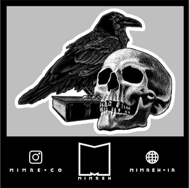 استیکر skeleton - Raven