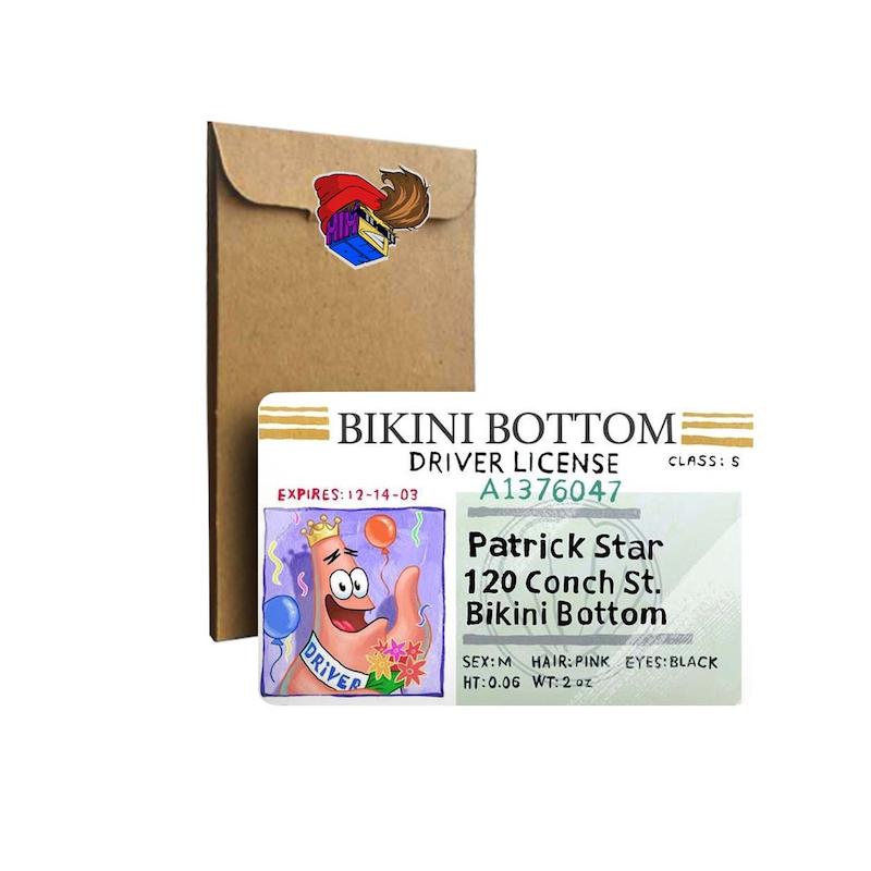 استیکر کارت  Patrick's Driver license