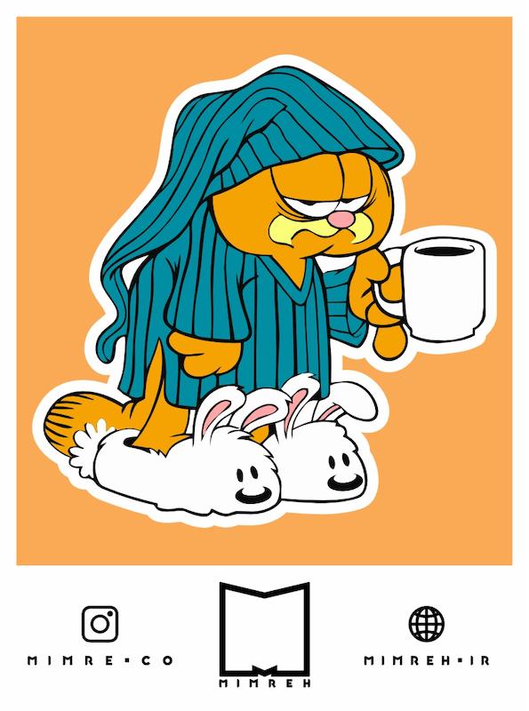 استیکر   garfield