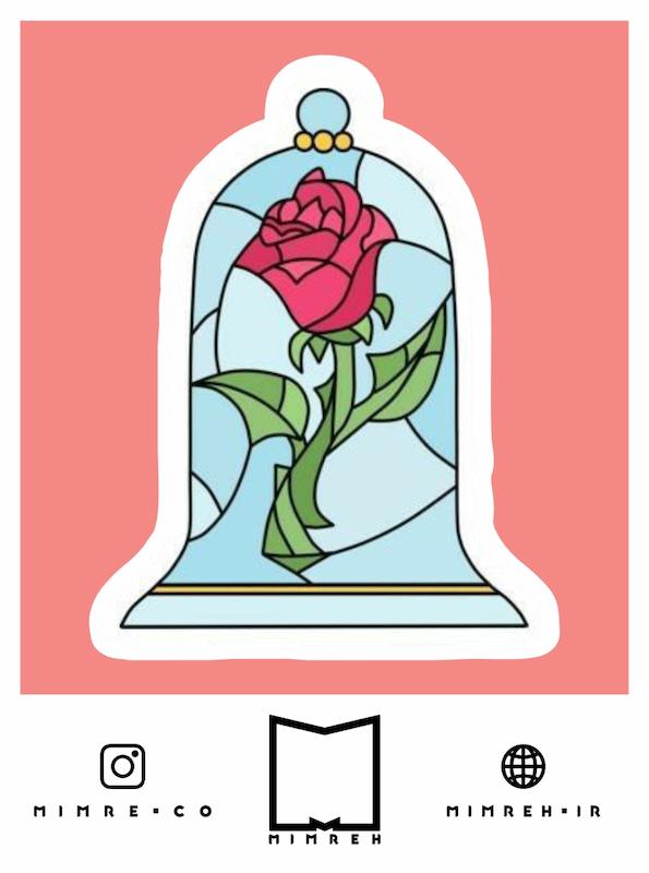 استیکر Beauty and The Beast