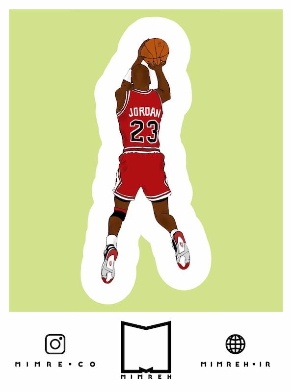 استیکر micheal jordan