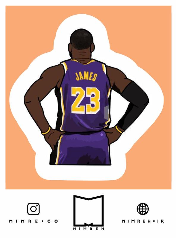 استیکر lebron james number 23
