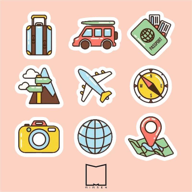 پک استیکر Travel