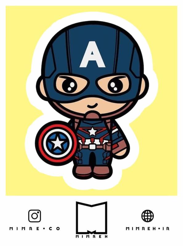 استیکر Capitan america