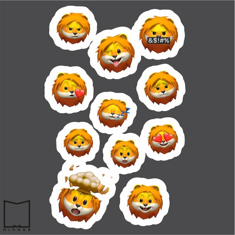 پک استیکر مموجی Lion