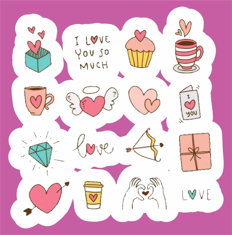 پک استیکر Valentine