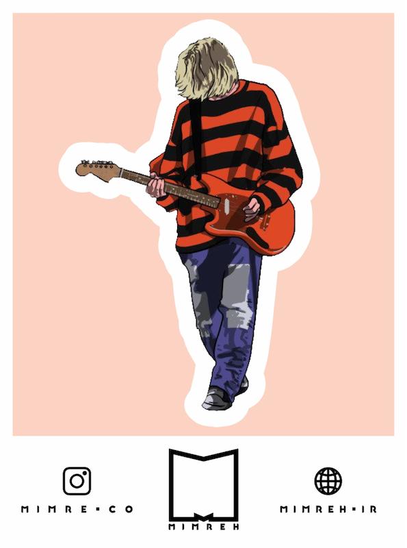استیکر Kurt Cobain