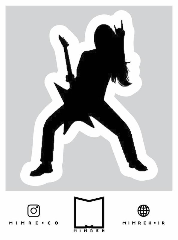 استیکر Guitarist