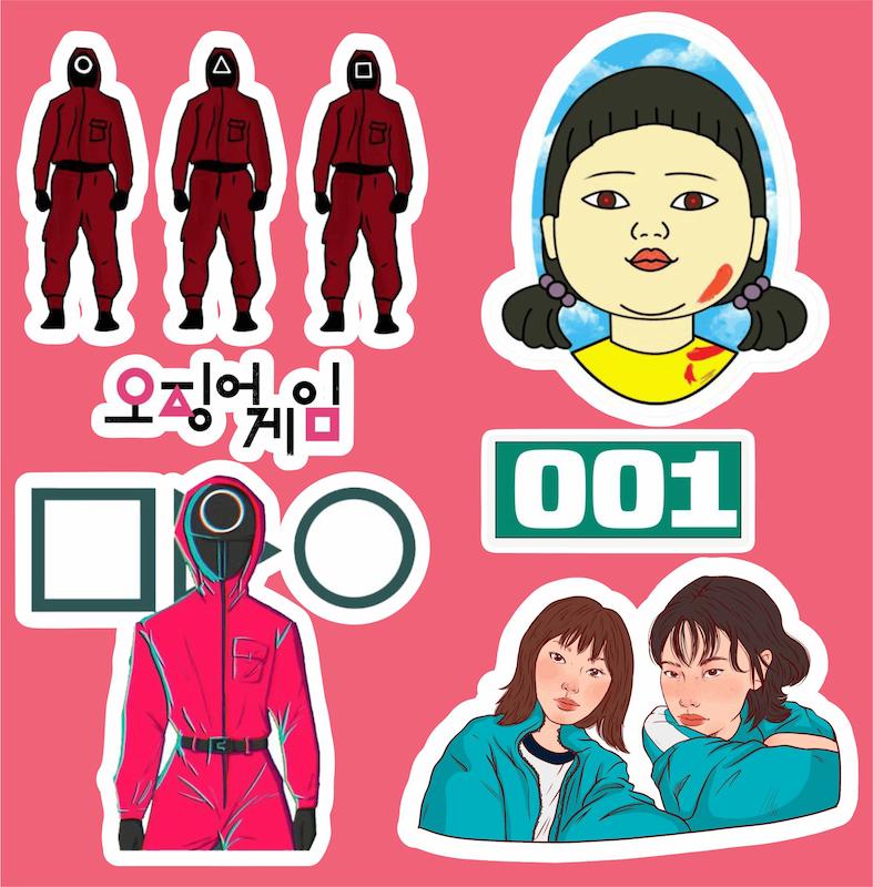 پک استیکر Squid Game 18