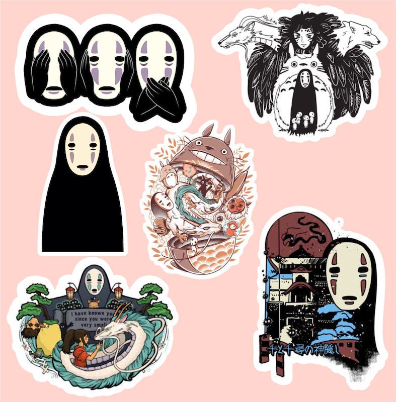 پک استیکر 6 Anime - Spirited Away - No Face