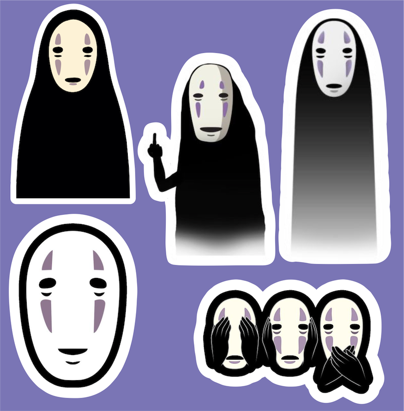 پک استیکر 2 Anime - Spirited Away - No Face