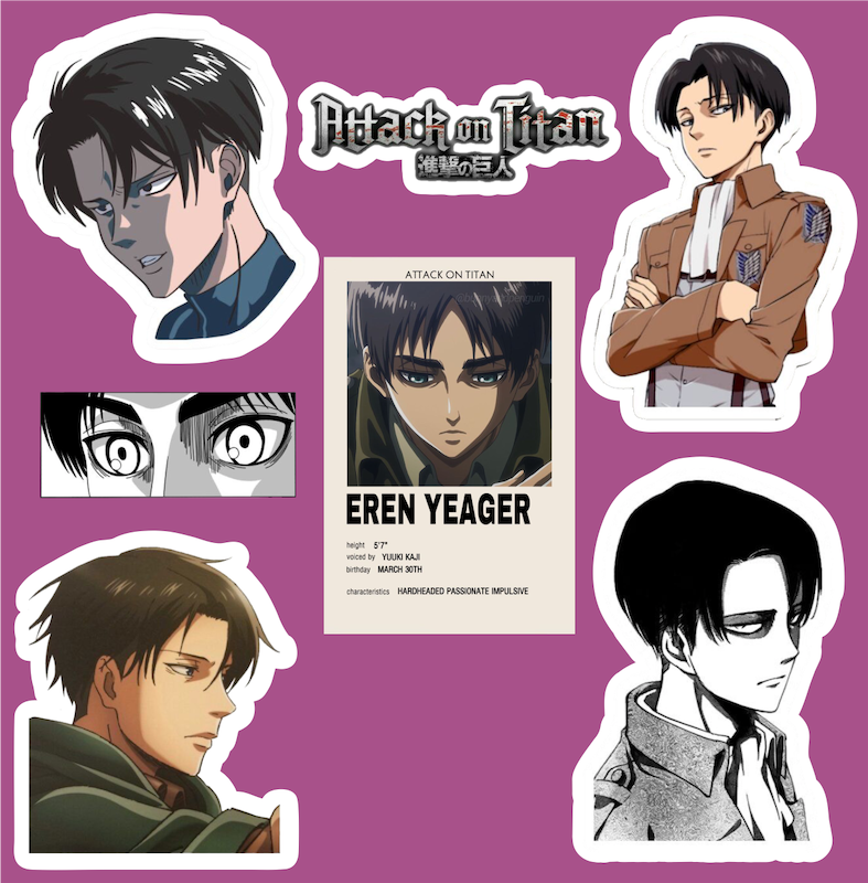 پک استیکر 11 Anime - Attack On Titan