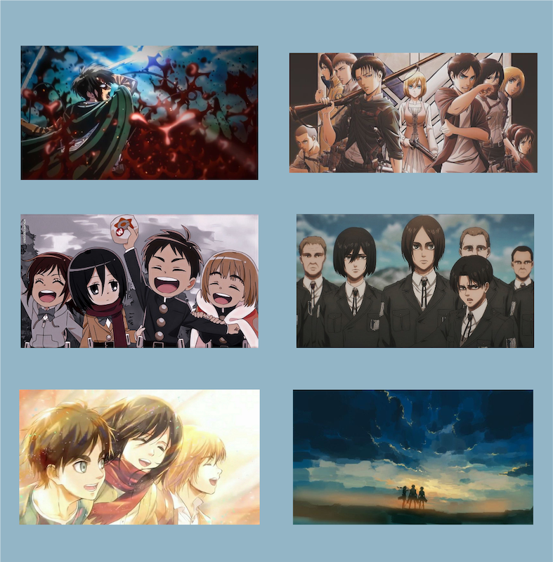 پک استیکر 10 Anime - Attack On Titan