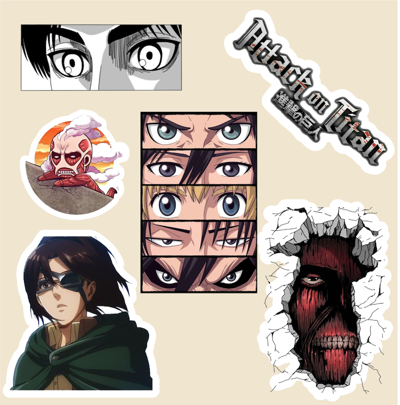 پک استیکر 7 Anime - Attack On Titan