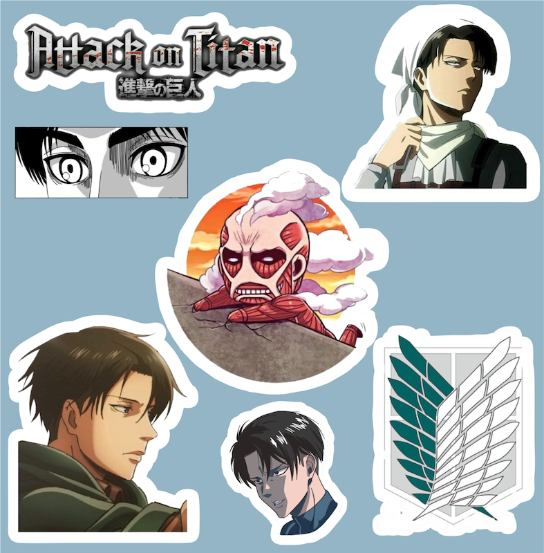 پک استیکر 6 Anime - Attack On Titan