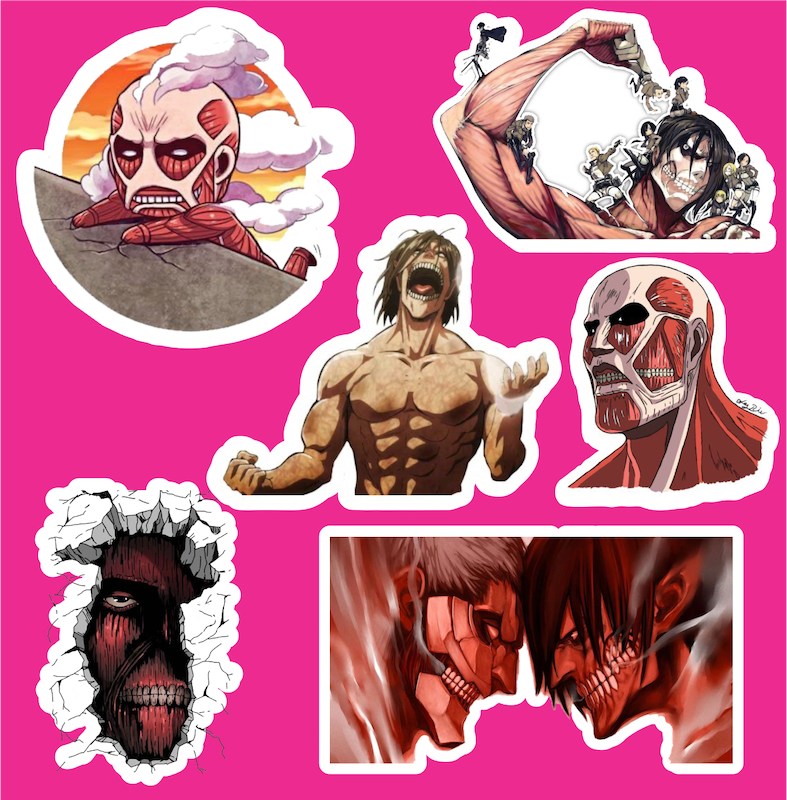 پک استیکر 5 Anime - Attack On Titan