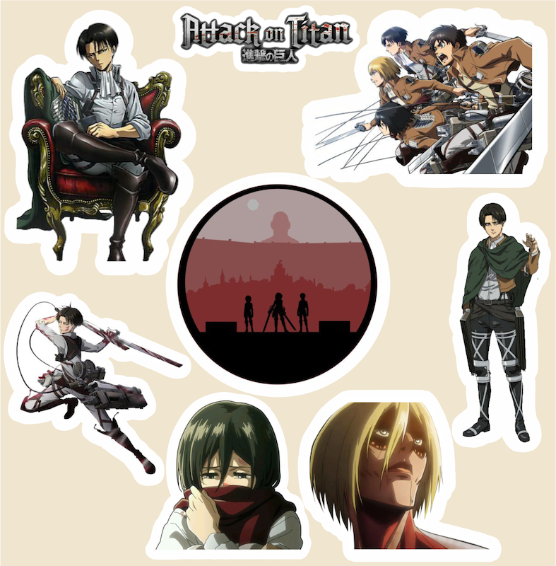پک استیکر 4 Anime - Attack On Titan