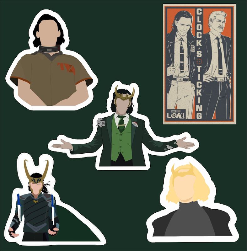 پک استیکر comics5 - Loki