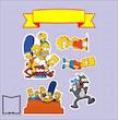 پک استیکر simpsons6