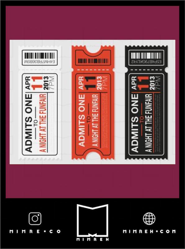 استیکر tickets &amp; barcods9-1