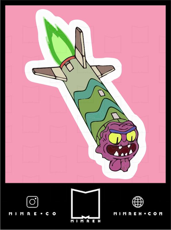 استیکر rickandmorty3-5