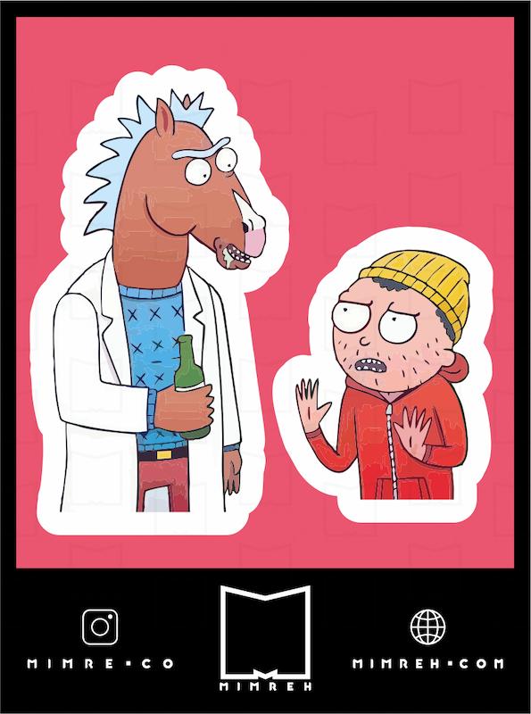 استیکر rickandmorty2-2
