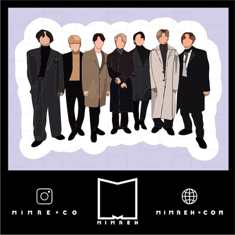 استیکر bts 3-2 kpop
