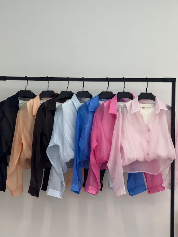 کراپ شومیز شیشه ای 