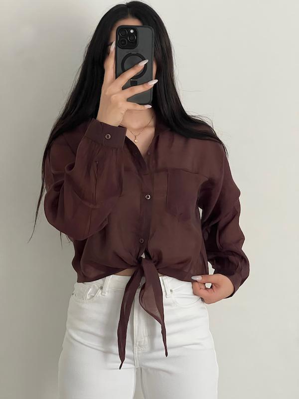 شومیز جلو گره ای 