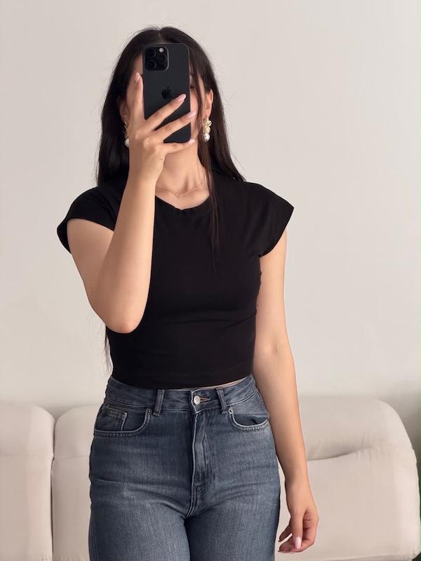 کراپ تیشرت زارا