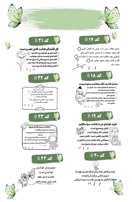 مهر بازخوردی و بررسی املا