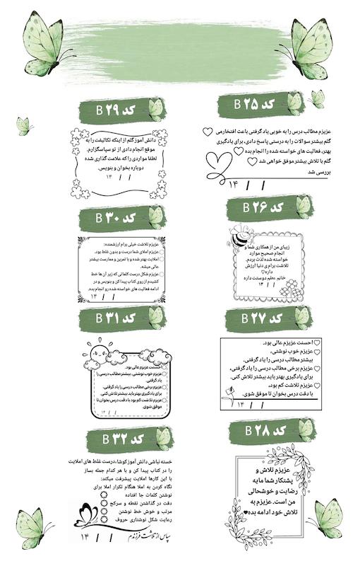 مهر بازخوردی و بررسی املا